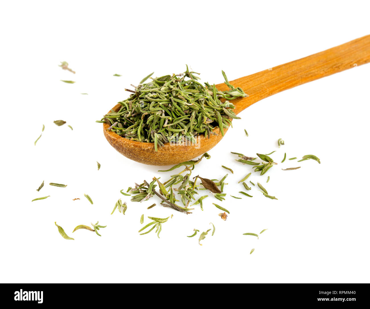 dried thyme isolated on white Stock Photo Alamy