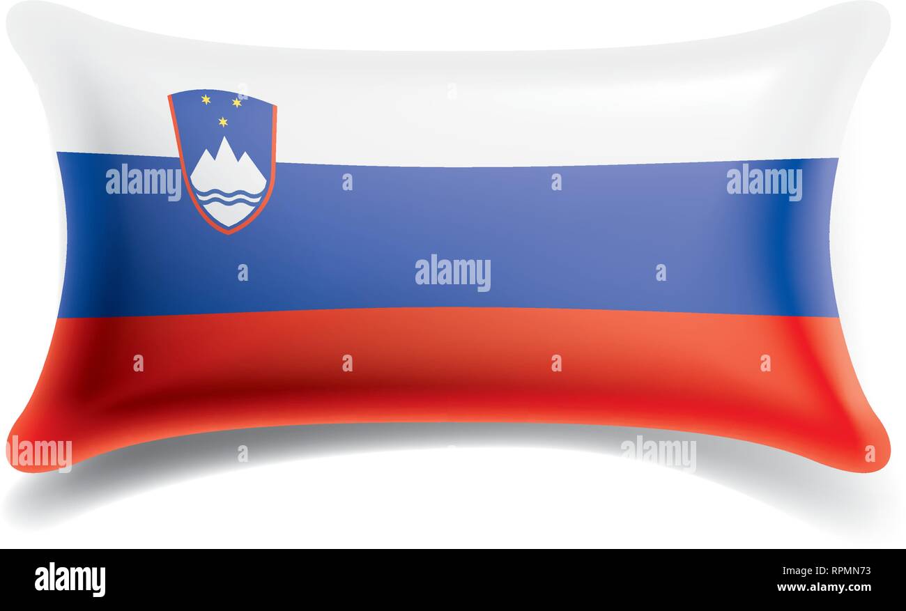 Slovenia flag, vector illustration on a white background Stock Vector ...