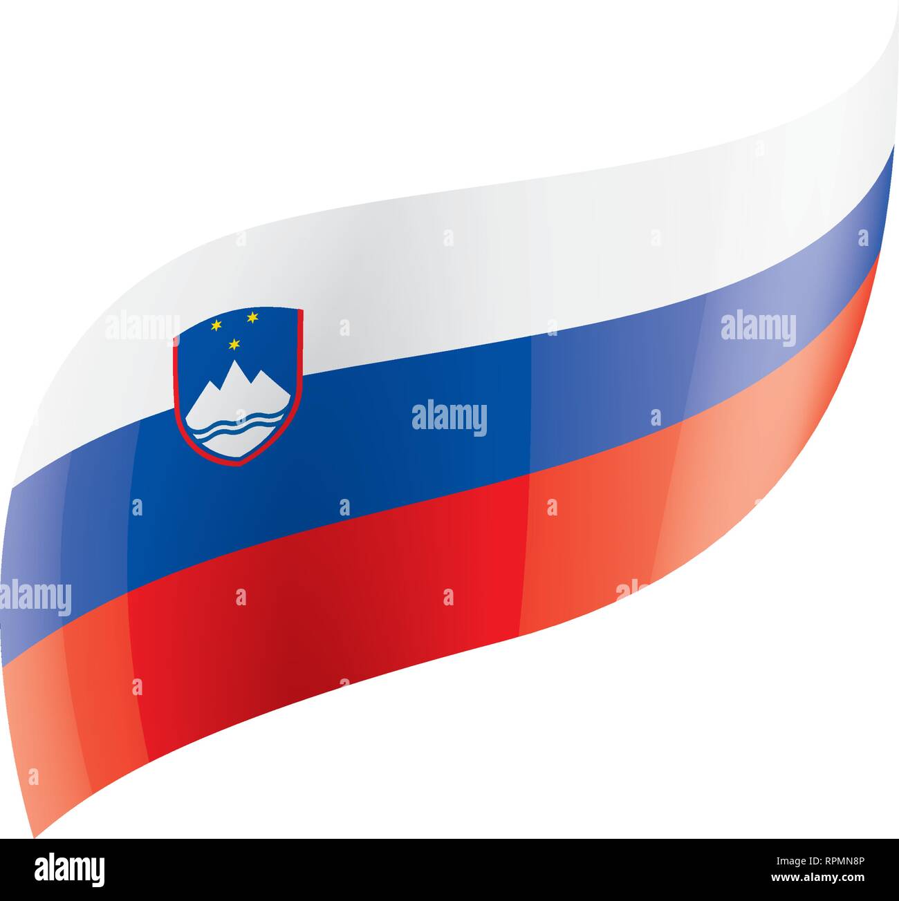 Slovenia flag, vector illustration on a white background Stock Vector ...
