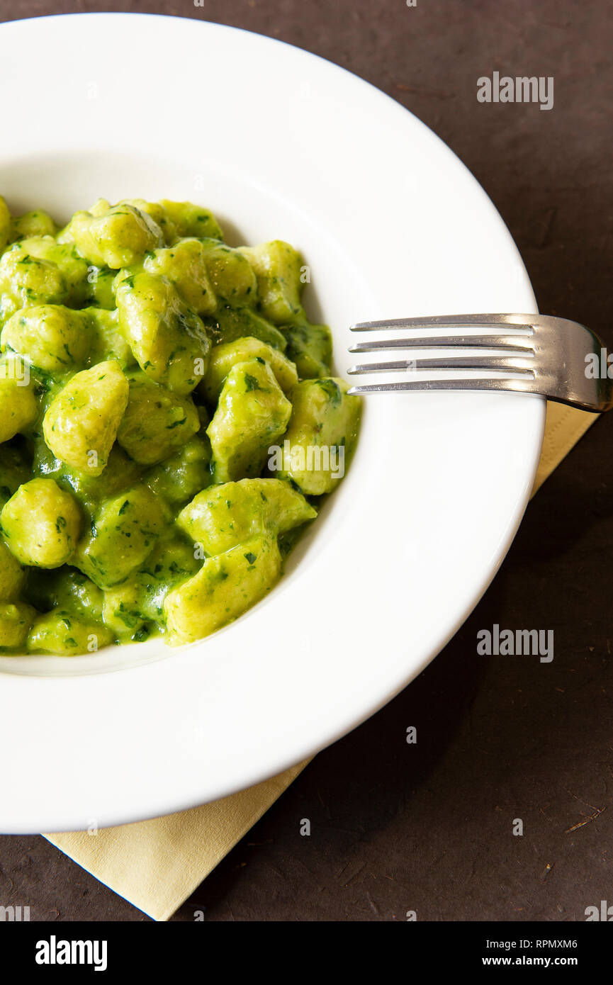 Gnocchi al pesto, a traditional Genoese recipe, is one of the dishes on