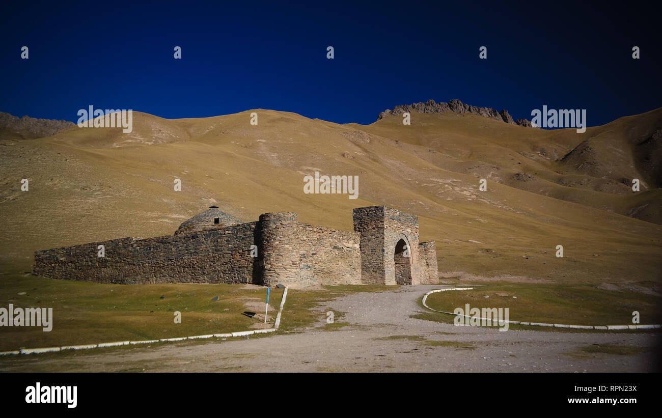 Tash Rabat caravanserai in Tian Shan mountain , Naryn province, Kyrgyzstan Stock Photo
