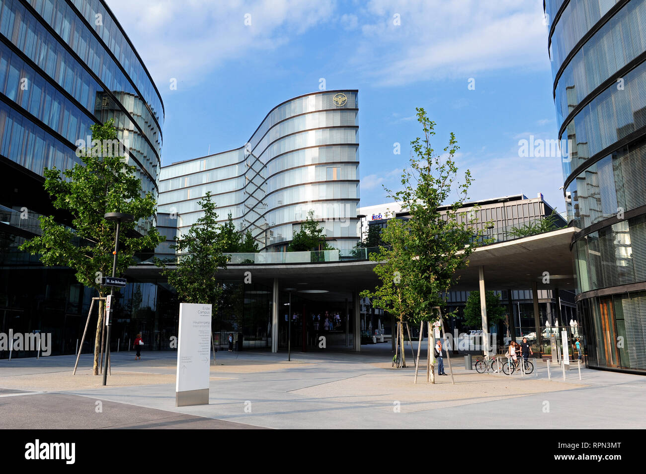 The new district of Erste Campus, projected by Henke Schreieck studio, Vienna, Austria Stock Photo