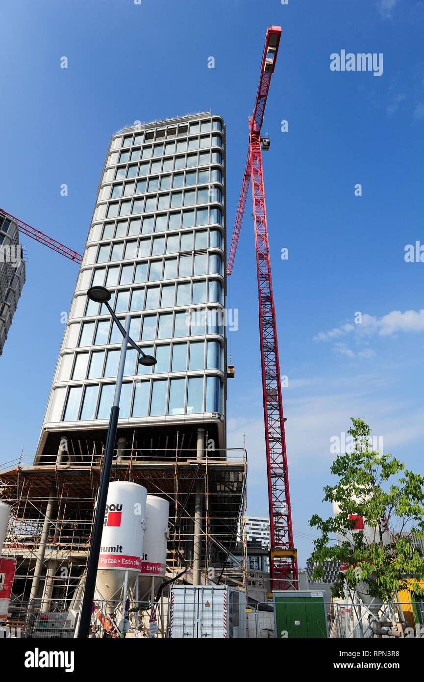 The Park am Belvedere, a hotel and residential complex designed by Italian architect Renzo Piano and currently in the process of being finished Stock Photo