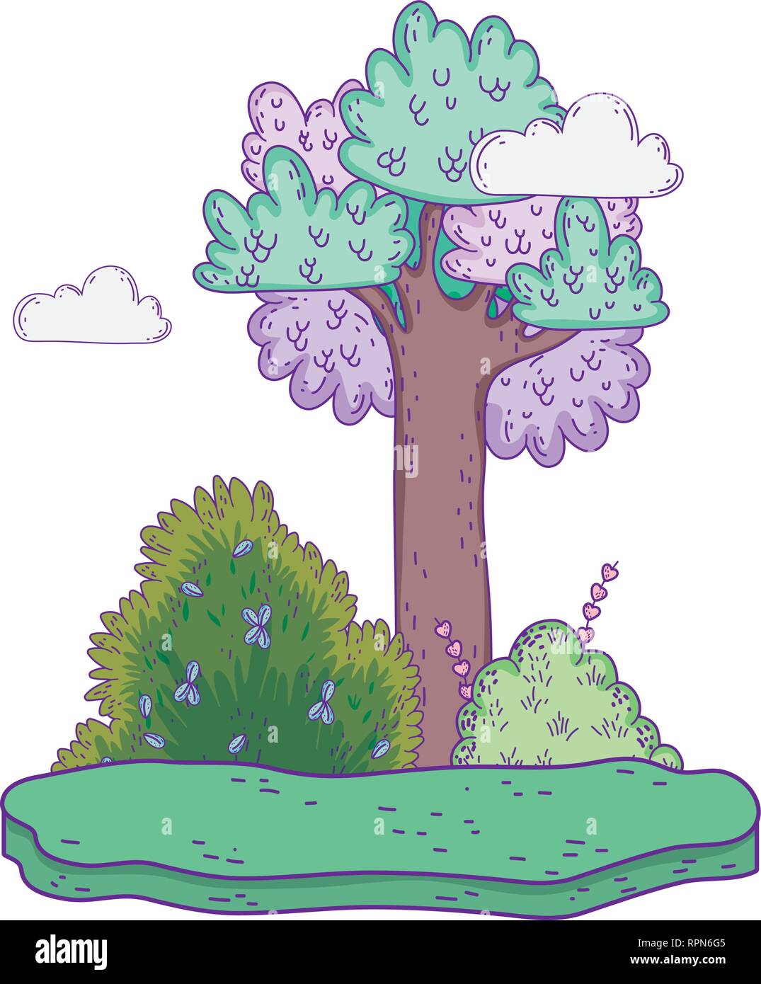 beautiful forest landscape scene Stock Vector Image & Art - Alamy