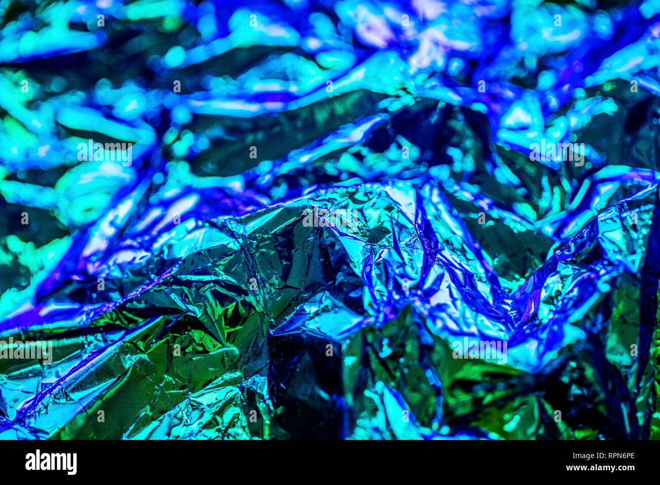 Holographic iridescent modern abstract background. Stock Photo