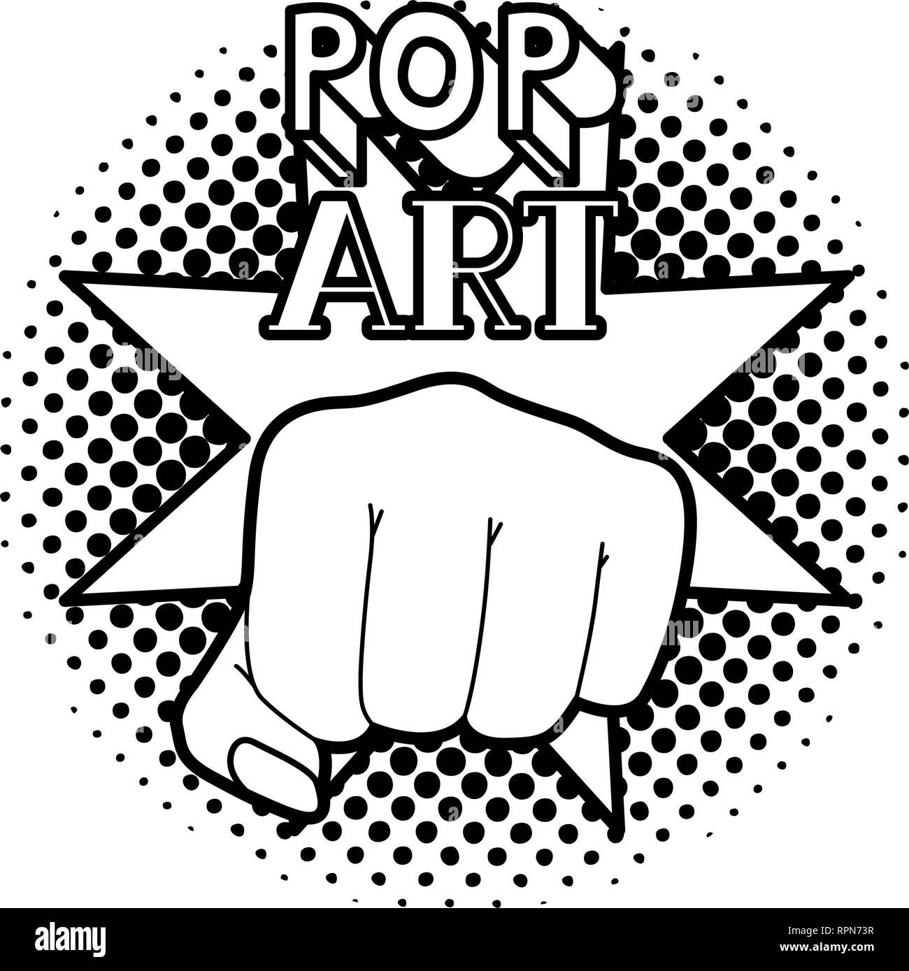 hand in sign power pop art Stock Vector Image & Art Alamy