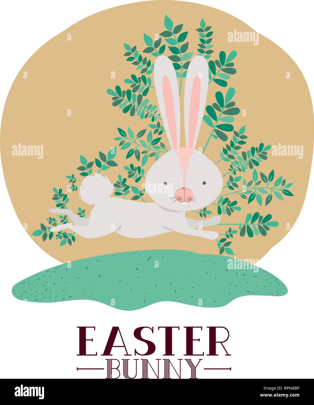 easter bunny label isolated icon Stock Vector Image & Art - Alamy