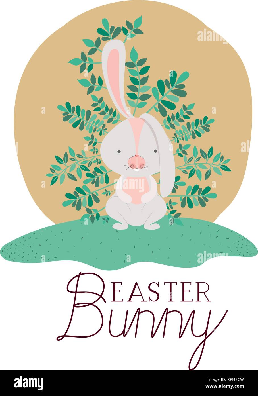 easter bunny label isolated icon Stock Vector Image & Art - Alamy