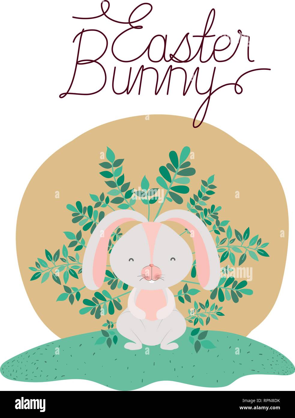 easter bunny label isolated icon Stock Vector Image & Art - Alamy