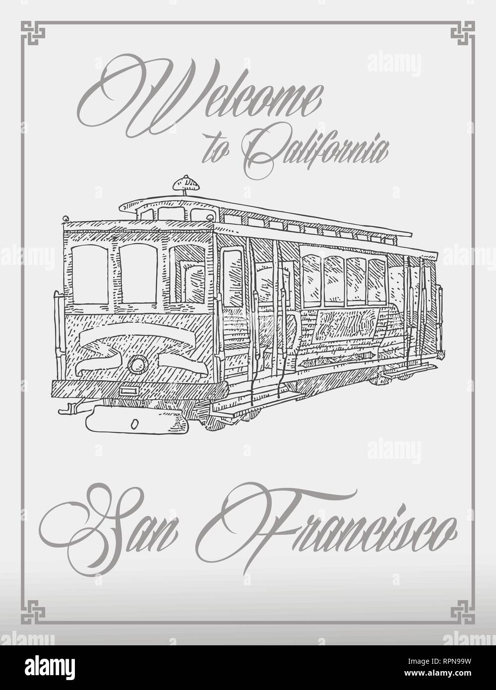 Tranvia San Francisco Stock Vector