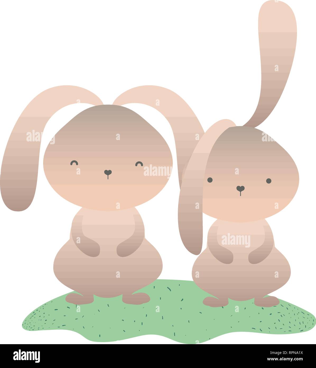 cute rabbits isolated icon Stock Vector Image & Art - Alamy