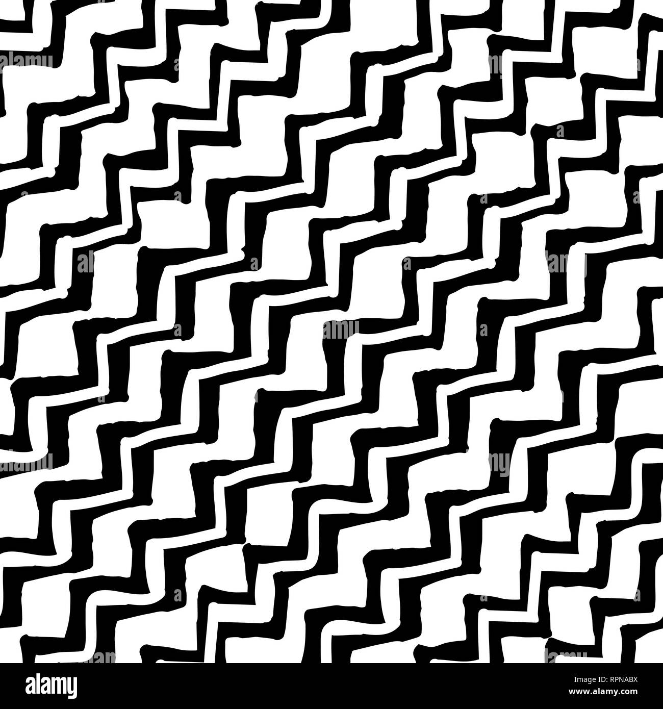 Seamless pattern zig zag Black and White Stock Photos & Images - Alamy