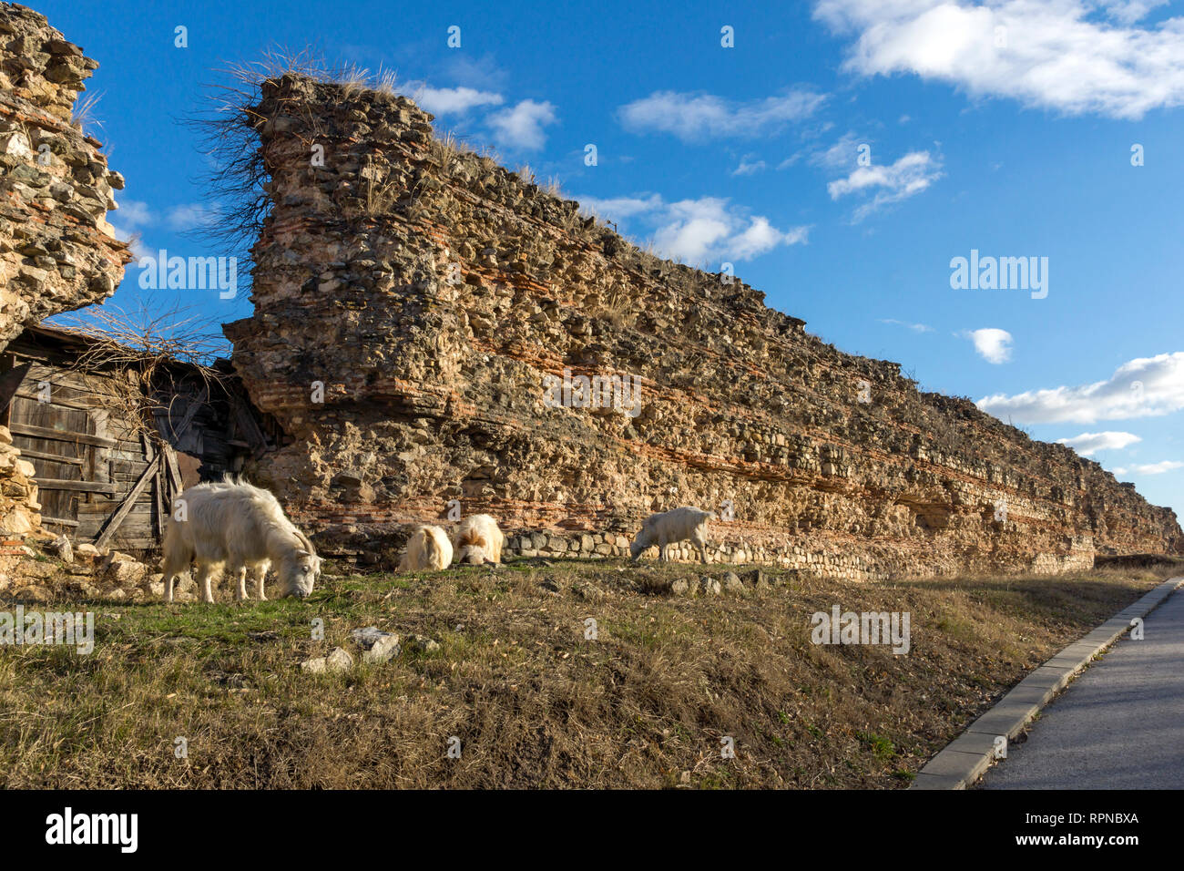 The ancient wall of Roman city of Diocletianopolis, town of Hisarya