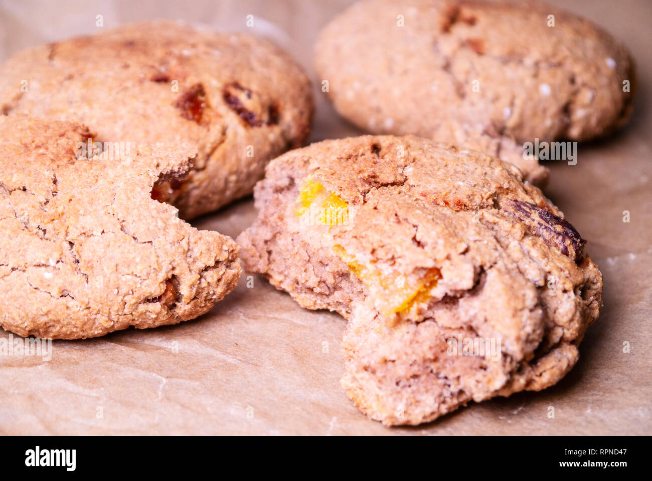 chocolate-oatmeal-cookies-with-dried-apricots-broken-into-pieces-stock