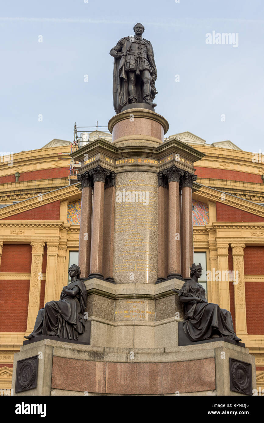 Statue of Prince Albert outside the Royal Albert Hall in South