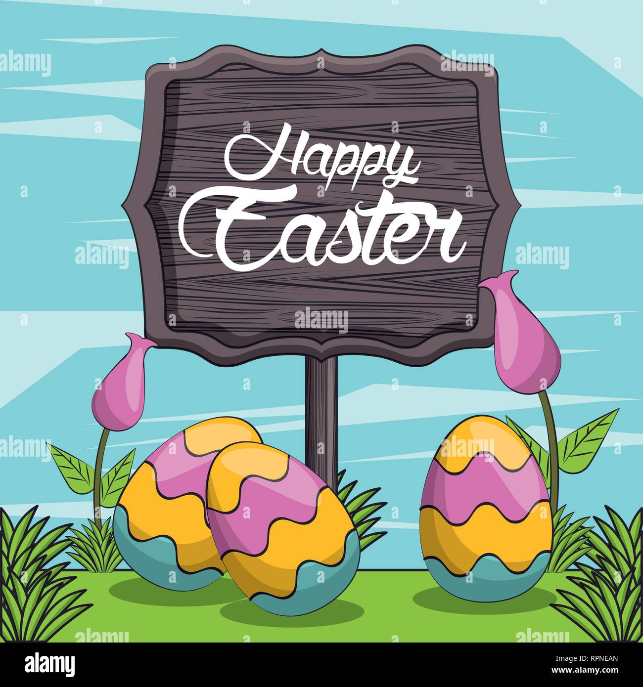 Happy easter card Stock Vector Image Art Alamy