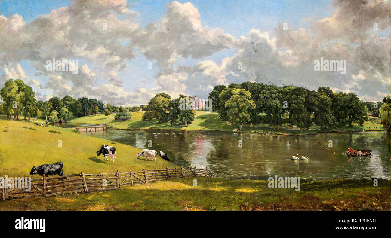 John Constable, Wivenhoe Park, Essex, 1816, landscape painting Stock Photo