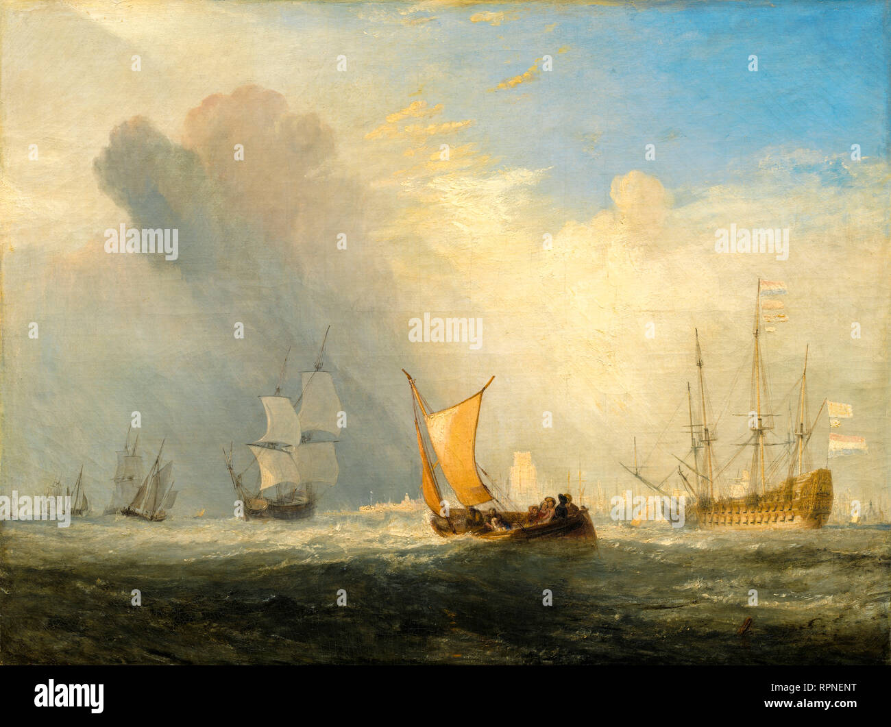 JMW Turner, Rotterdam Ferry-Boat, painting in oil on canvas, 1833 Stock ...