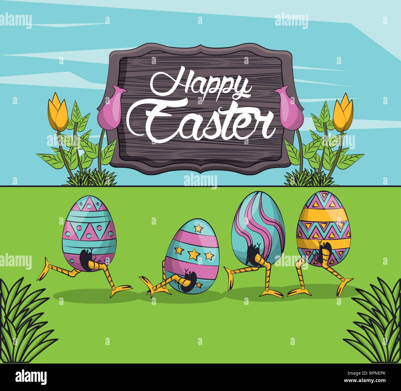 Happy easter day card Stock Vector Image Art Alamy