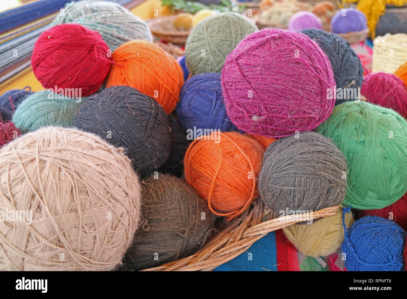 Yarn Balls Balls Colored Yarn Wicker Dish Yarn Knitting Beige Stock Photo  by ©nazarov.dnepr@gmail.com 576268278