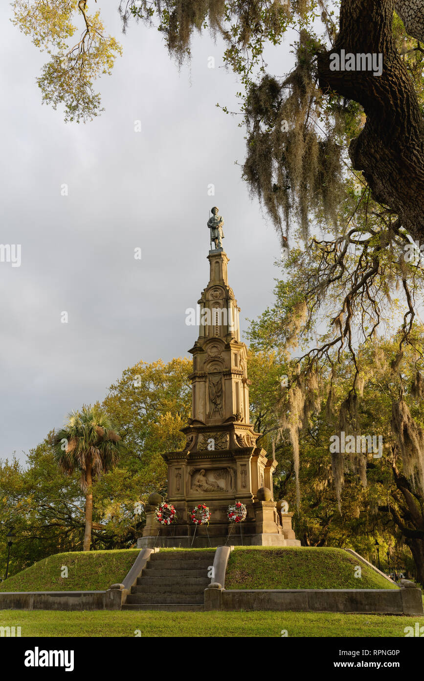 Savannah, GA April 10, 2018 The Confederate War Memorial Monument