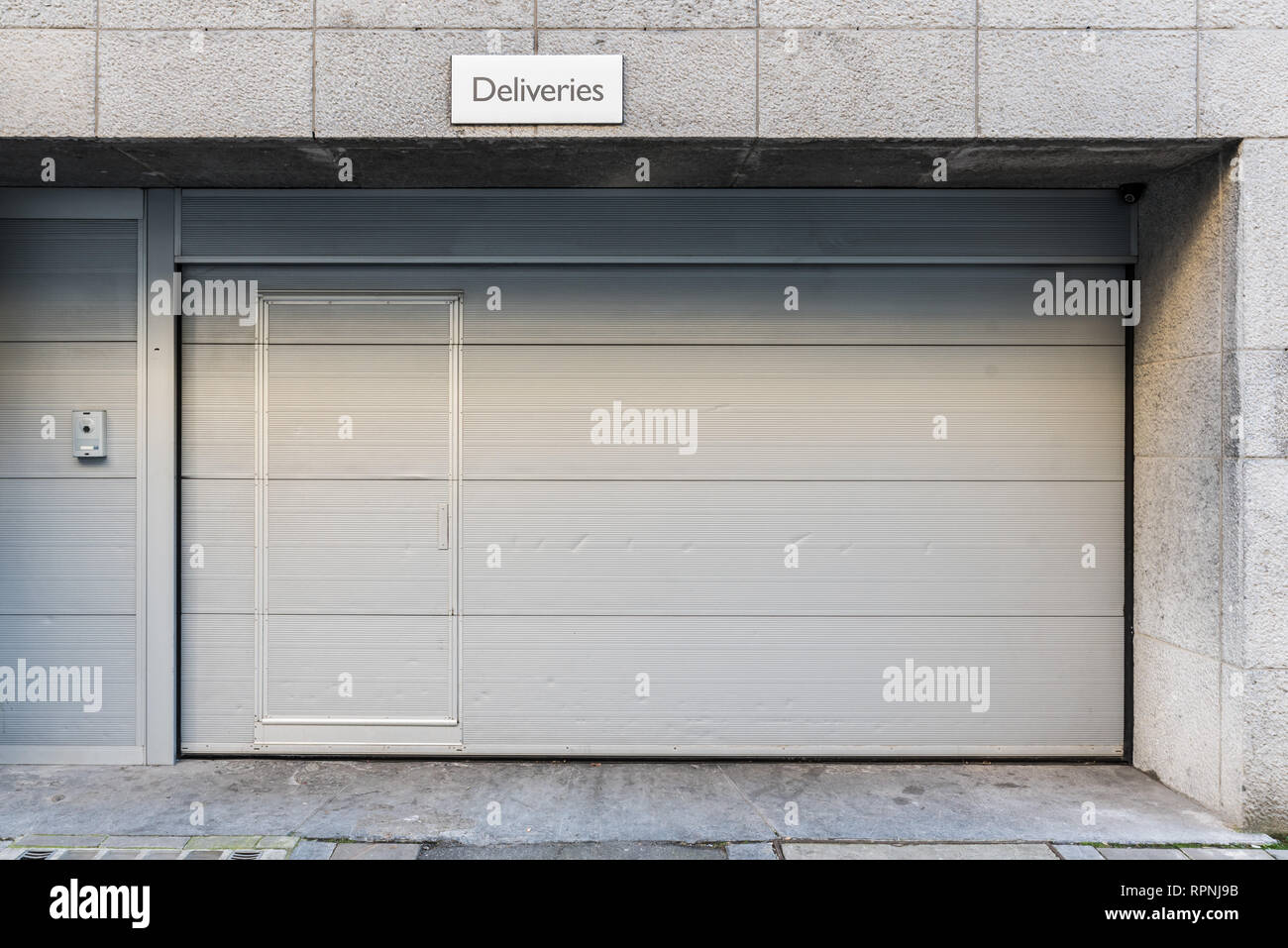 City of Brussels / Belgium - 02 15 2019: Service entrance for deliveries and personal Stock Photo