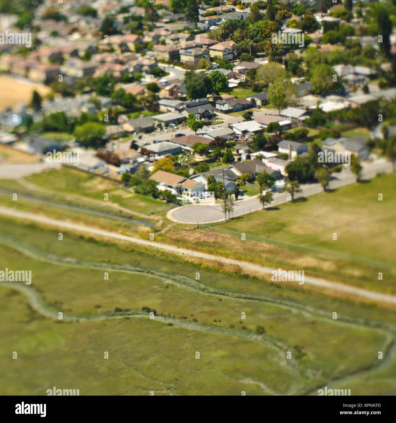 Aerial View of a Culdesac Stock Photo Alamy