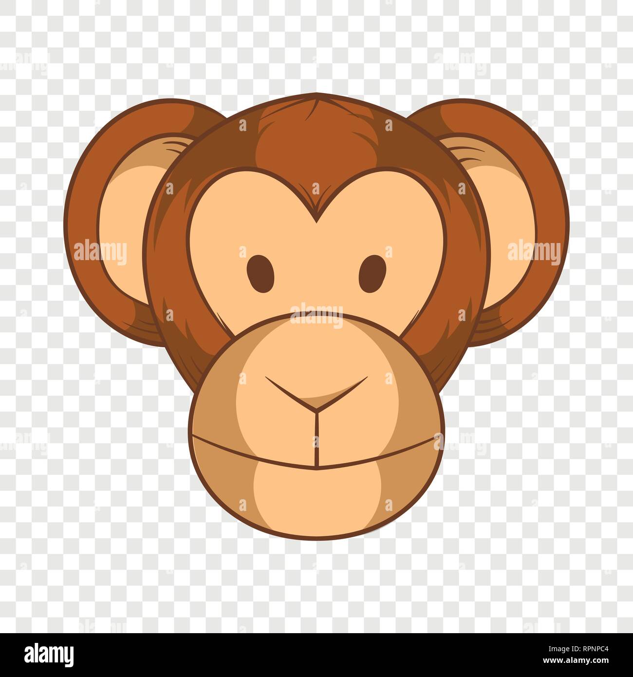 Monkey head icon, cartoon style Stock Vector Image & Art - Alamy