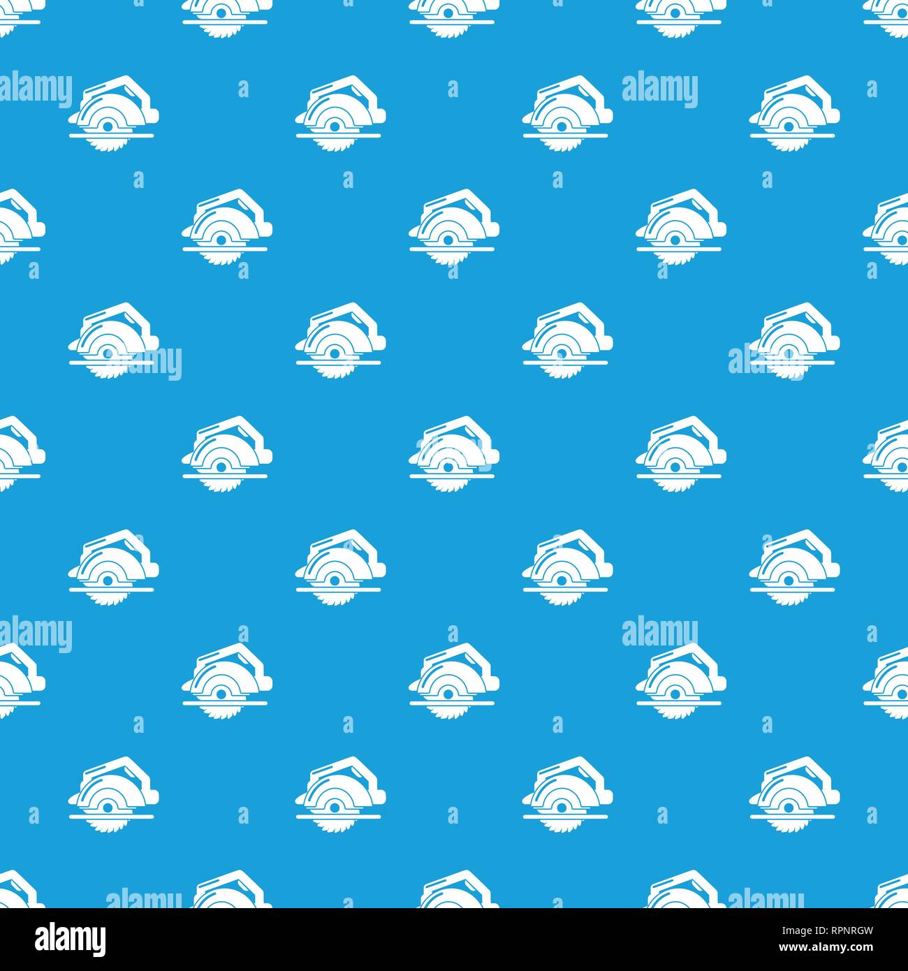 Circular saw pattern vector seamless blue Stock Vector