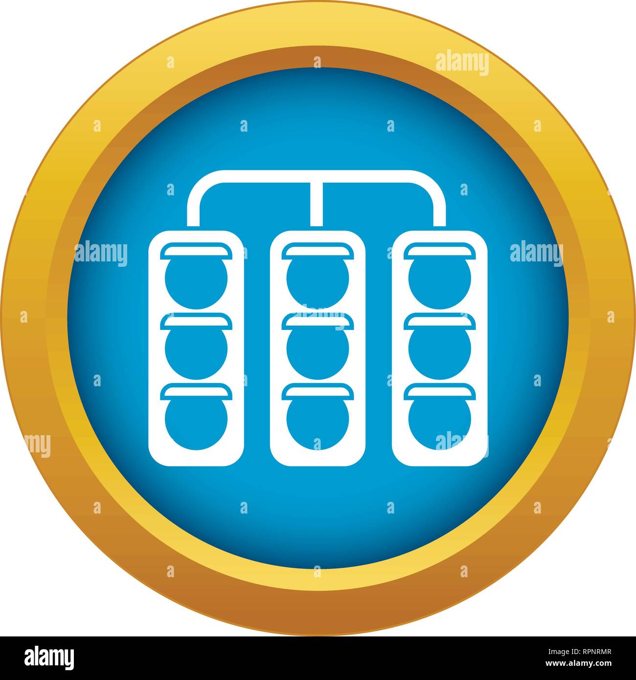 Traffic lights icon blue vector isolated Stock Vector Image & Art - Alamy