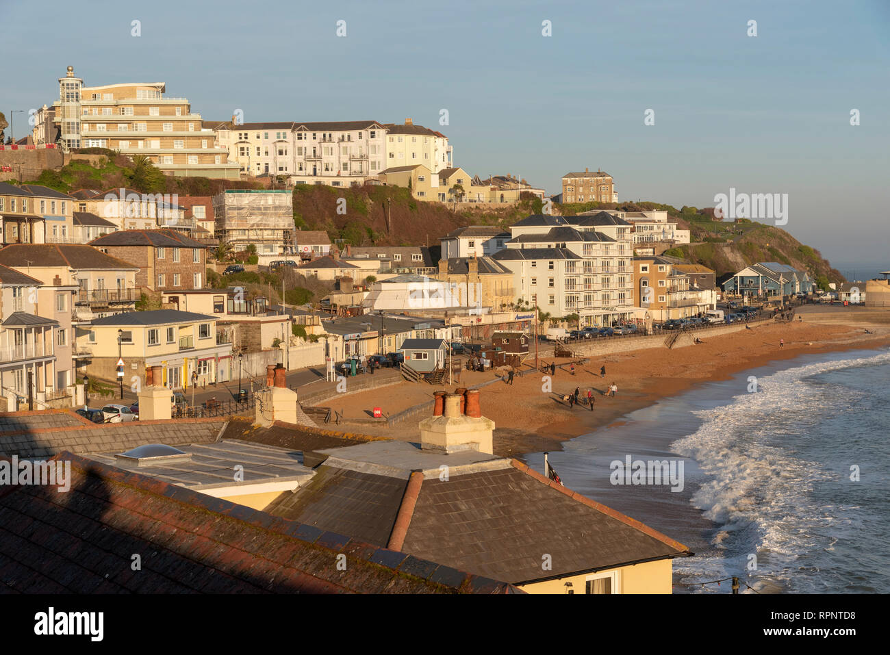 Ventnor, Isle of Wight, UK. February 2019. This popular seaside resort seen in winter sunshine. Stock Photo