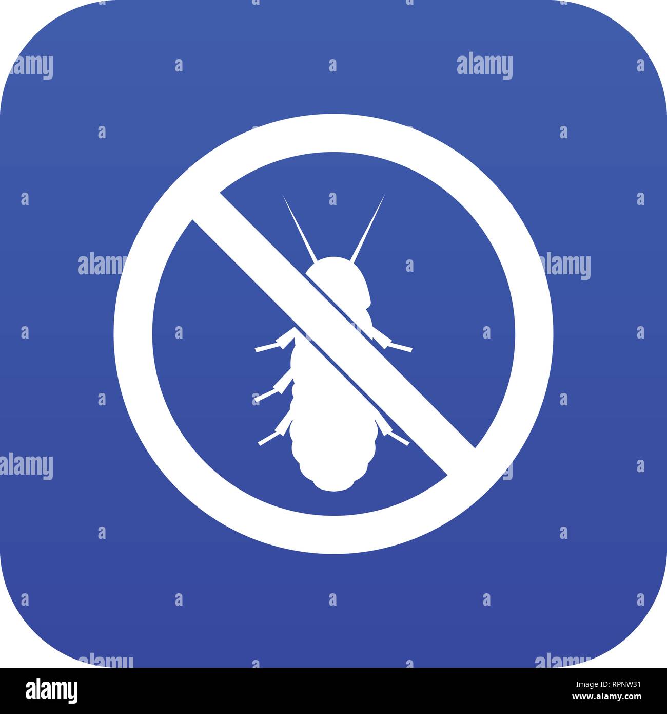 No termite sign icon digital blue Stock Vector