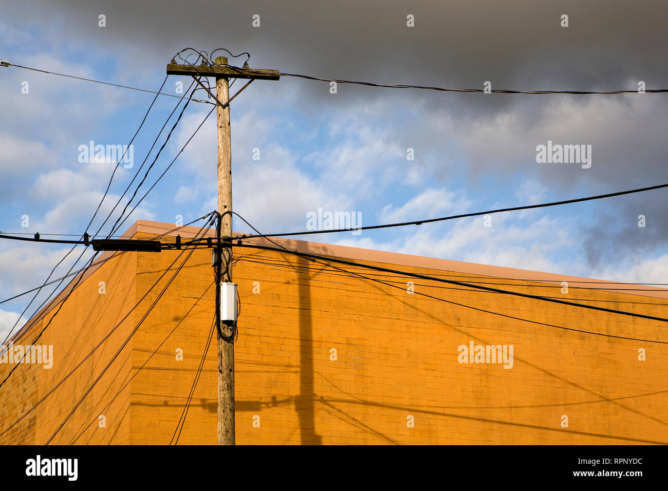 Telephone Pole and Wires Stock Photo Alamy