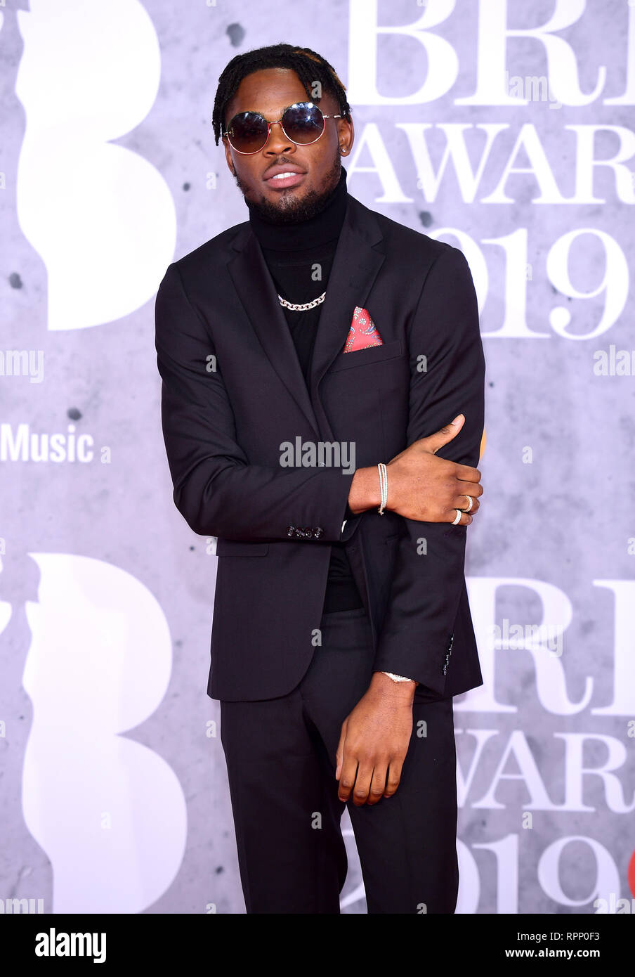 Yxng Bane attending the Brit Awards 2019 at the O2 Arena, London Stock ...