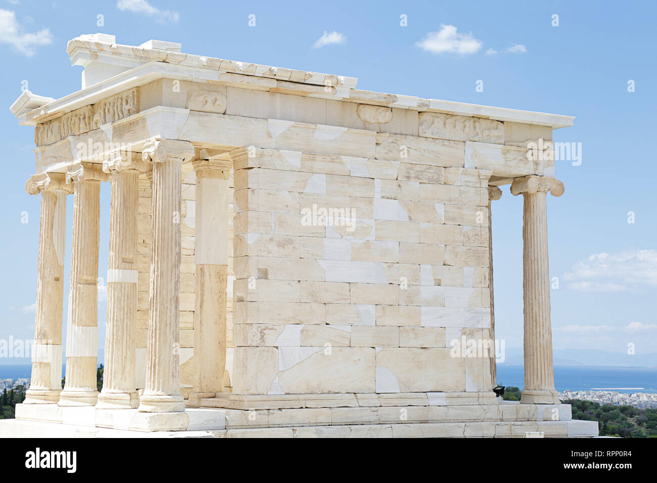 Temple of Athena Nike on Acropolis hill in Athens, Greece Stock Photo -  Alamy