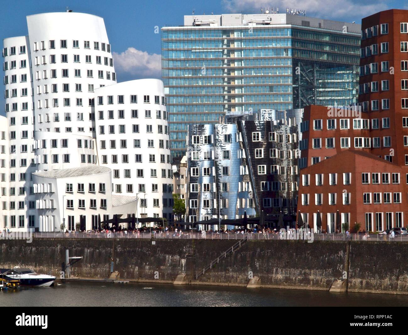 Gehry building at the media harbor of Duesseldorf in Germany Stock Photo