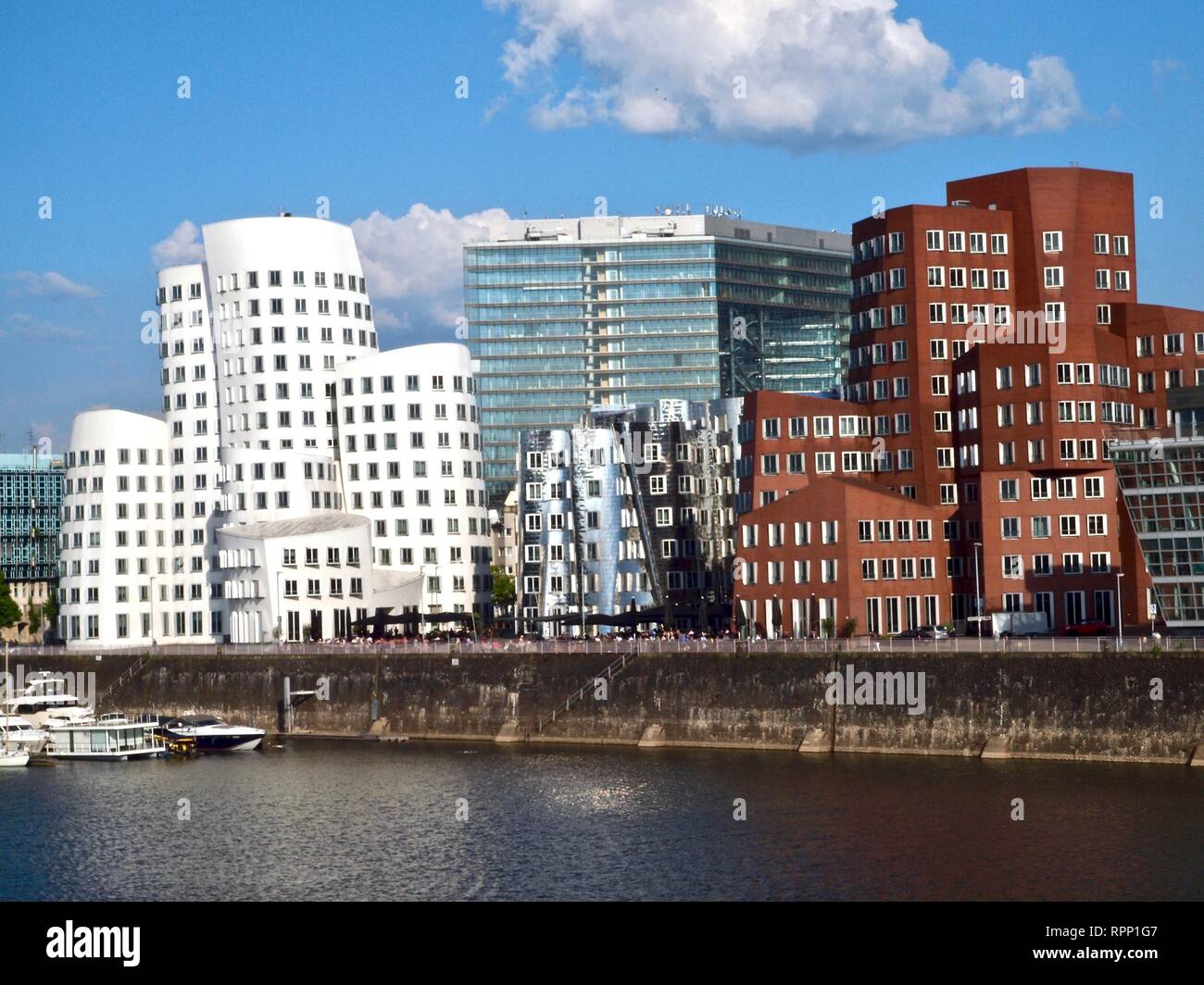 Gehry building at the media harbor of Duesseldorf in Germany Stock