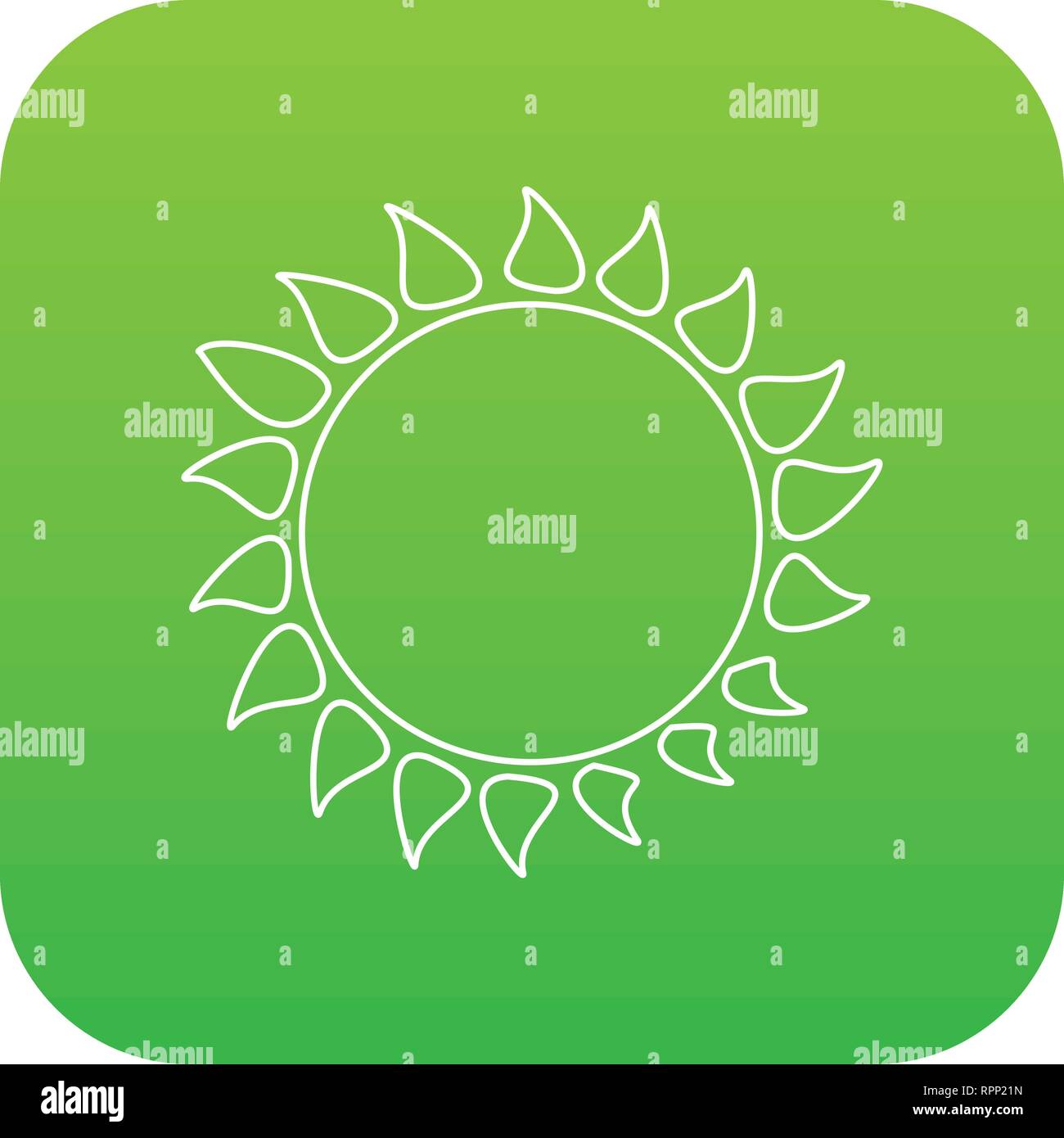 Hot sun icon green vector Stock Vector Image & Art - Alamy