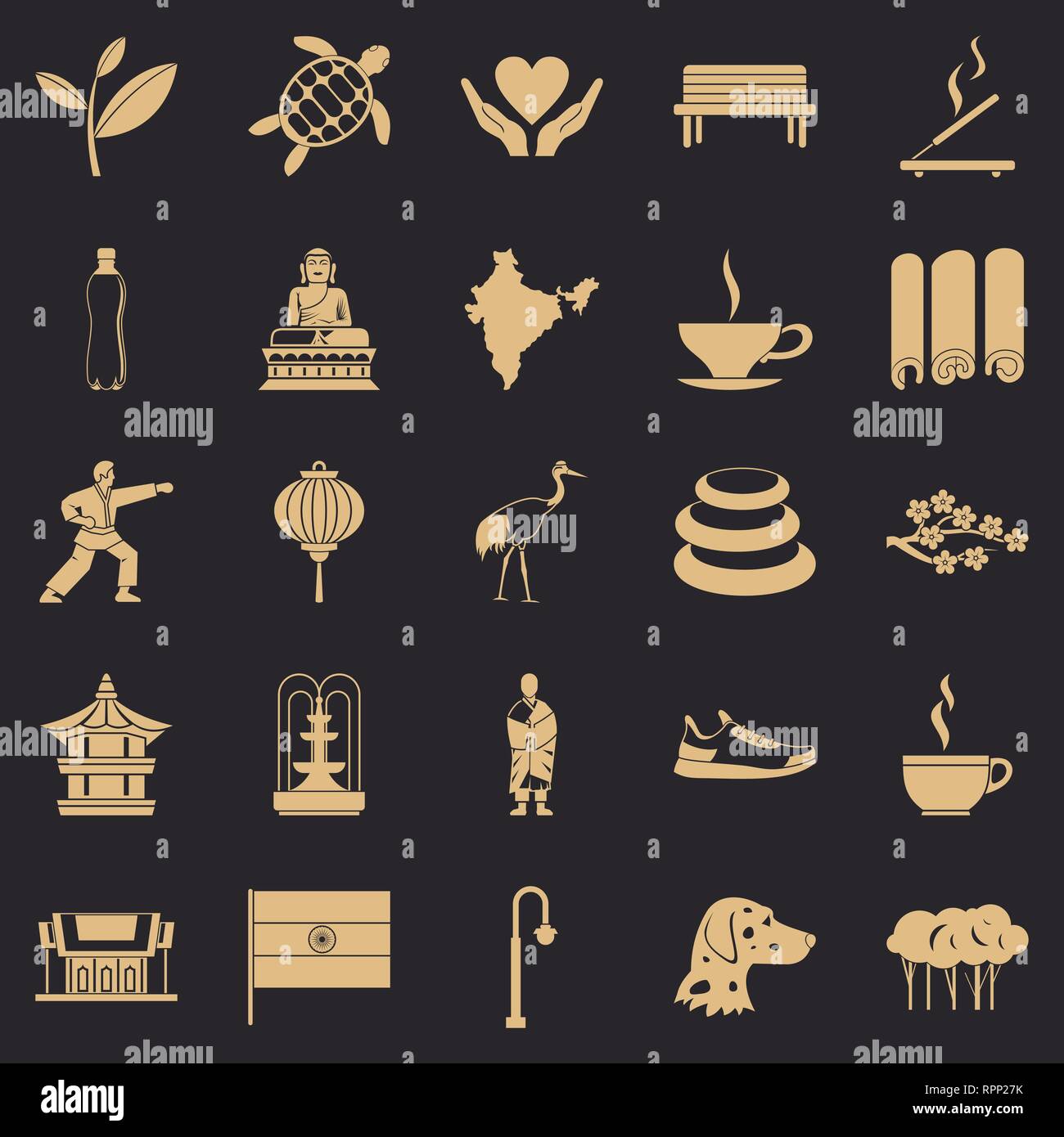 Martial arts icons set, simple style Stock Vector Image & Art Alamy