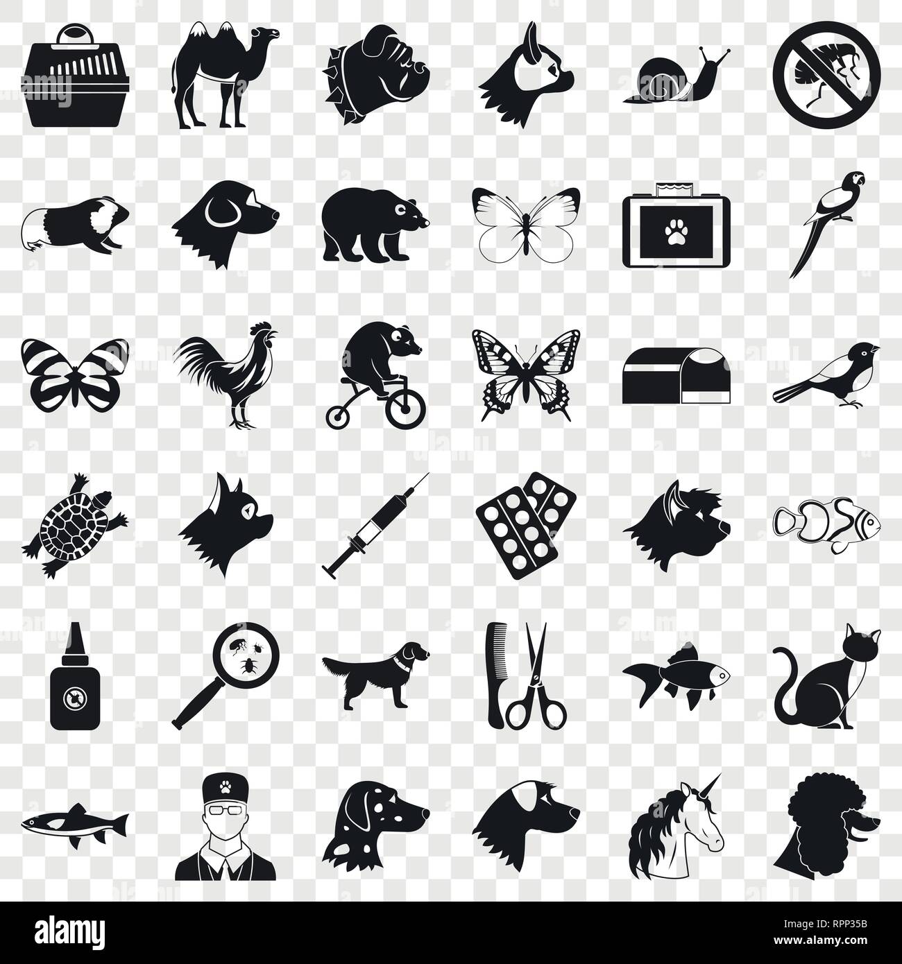 Veterinarian icons set, simple style Stock Vector Image & Art - Alamy