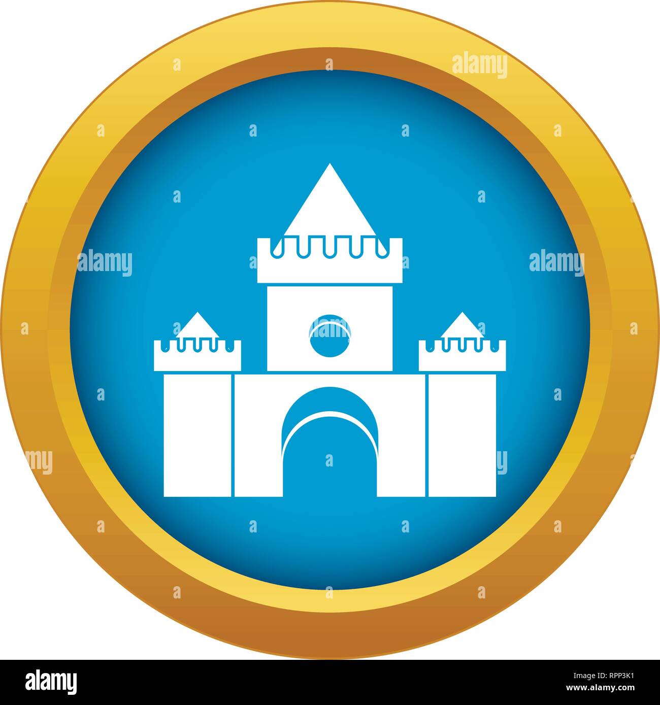 Fairytale castle icon blue vector isolated Stock Vector Image & Art - Alamy