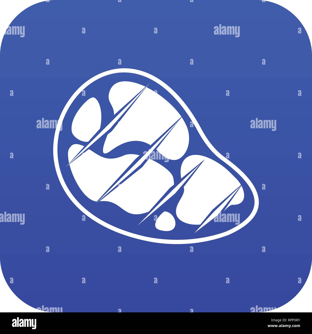 Steak icon digital blue Stock Vector Image & Art - Alamy