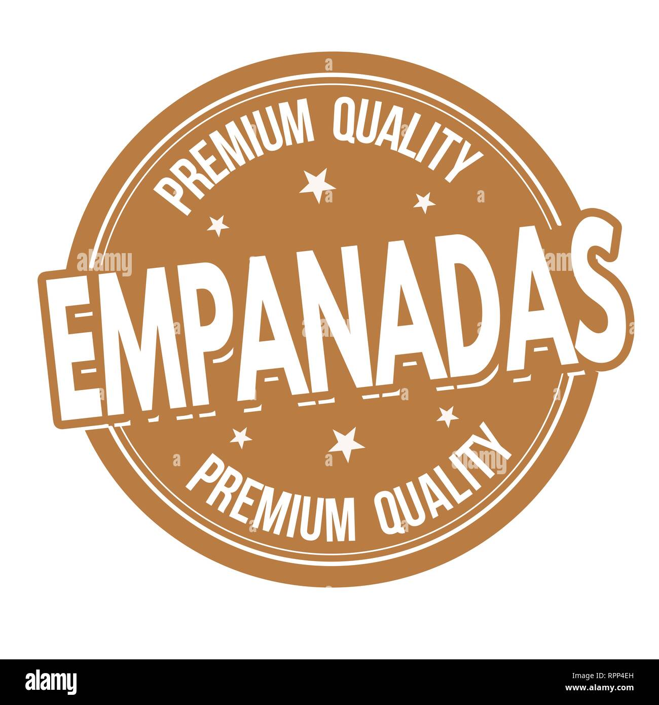 Empanadas sign or stamp on white background, vector illustration Stock Vector