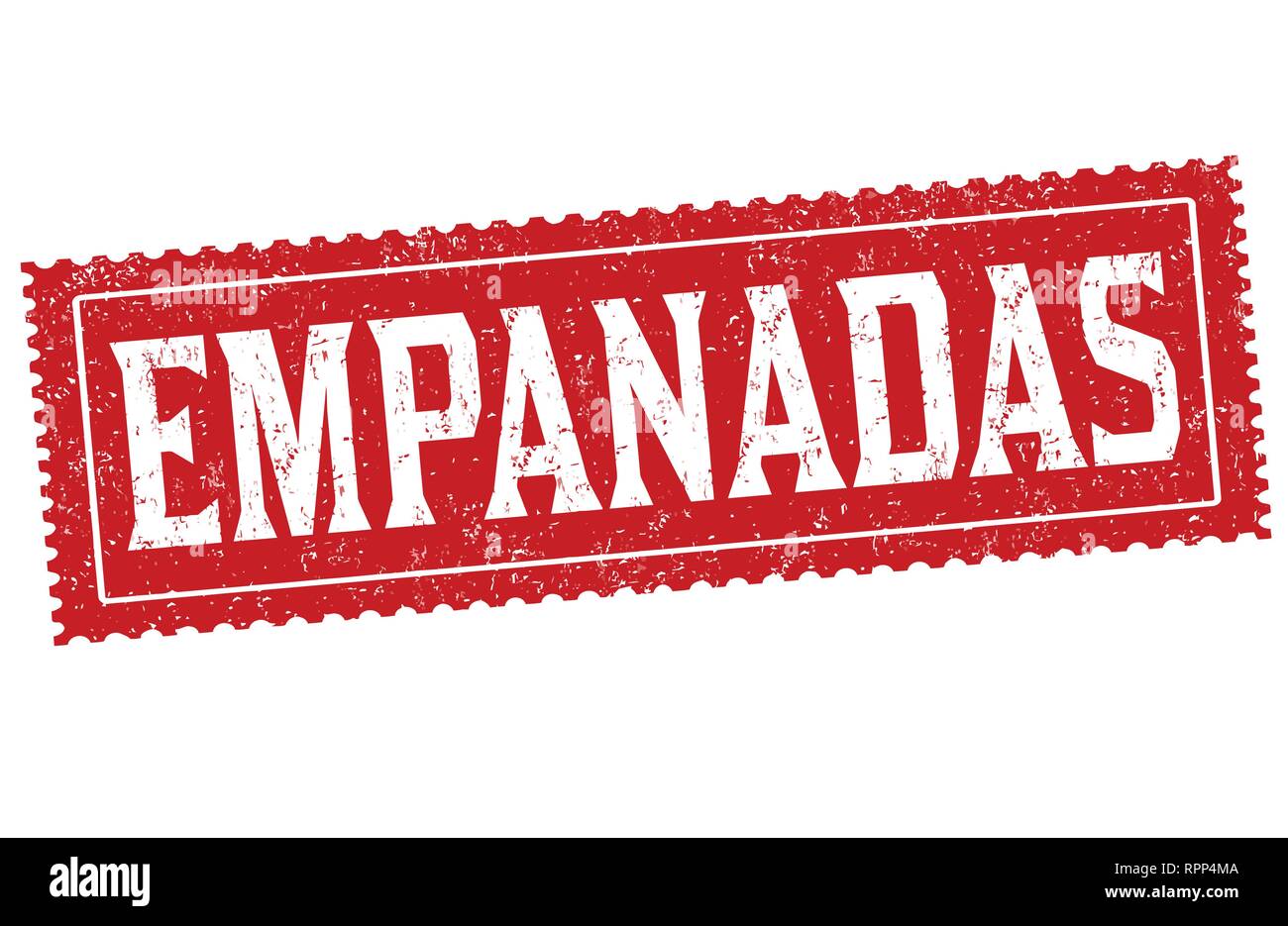 Empanadas sign or stamp on white background, vector illustration Stock Vector