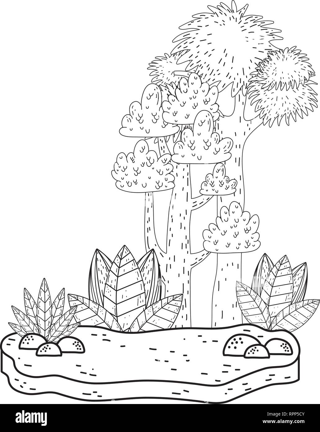 beautiful forest landscape scene Stock Vector Image & Art - Alamy