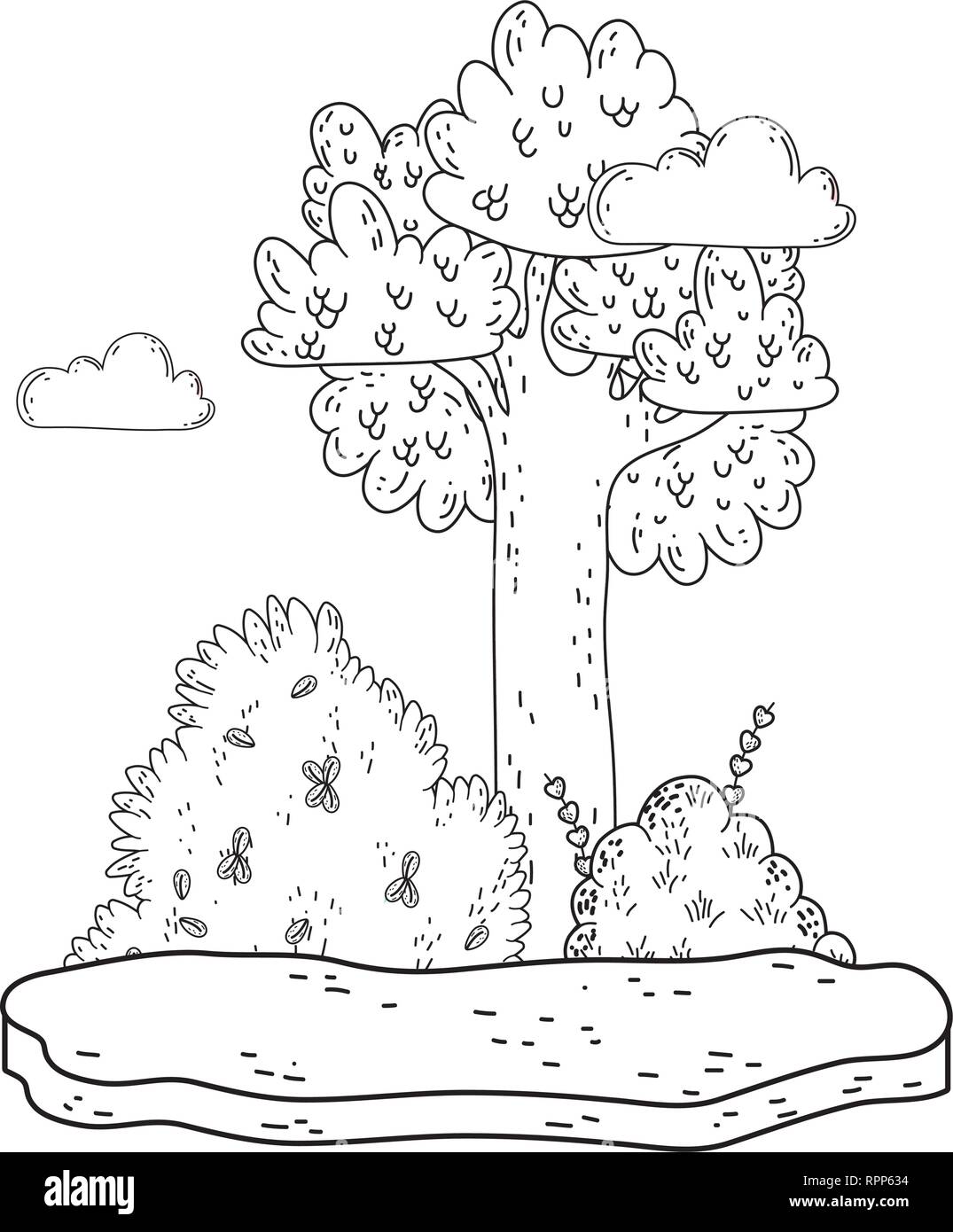 beautiful forest landscape scene Stock Vector Image & Art - Alamy