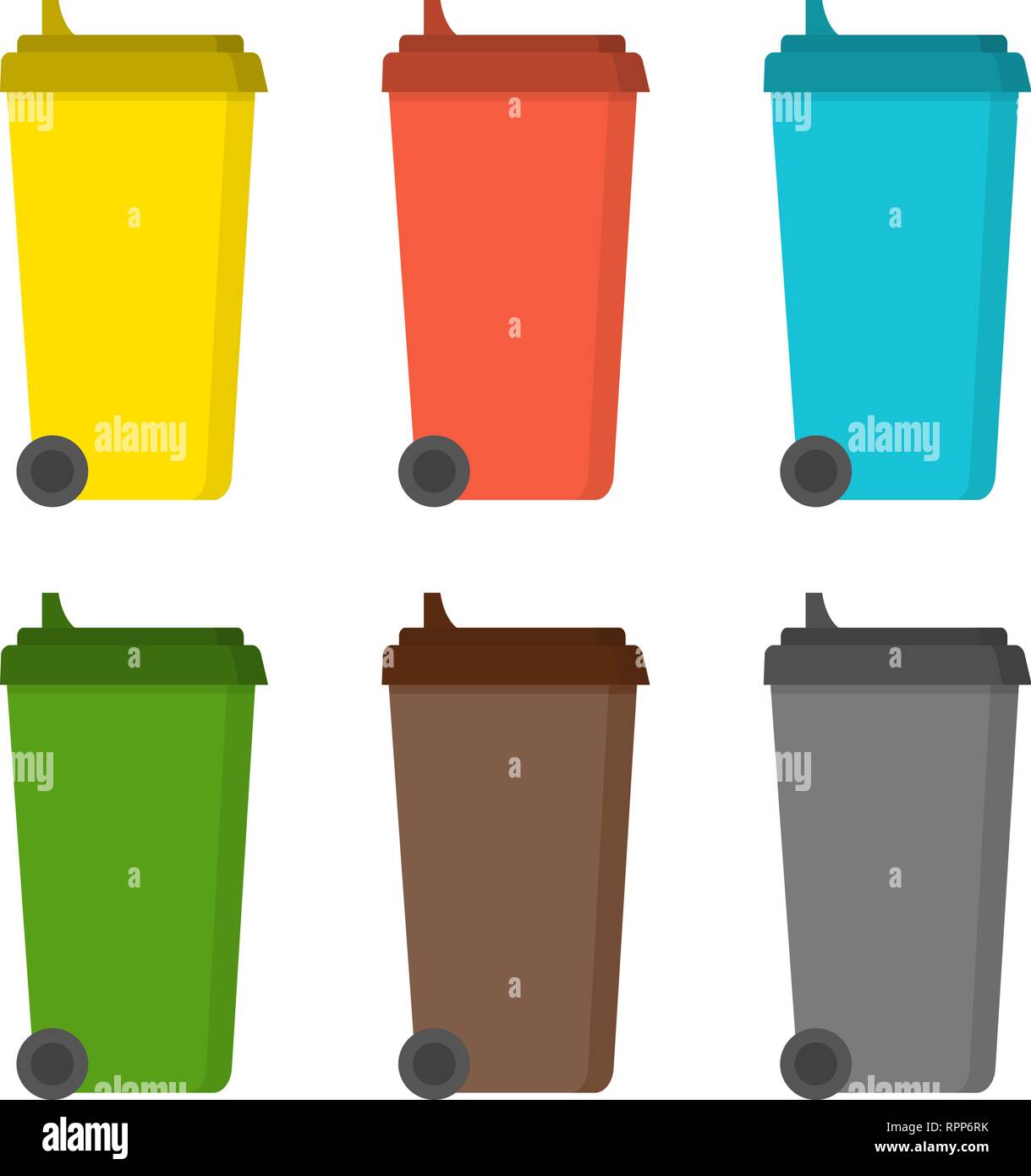 Waste Sorting Bins Flat Style Vector Illustration Stock Vector Image & Art  - Alamy