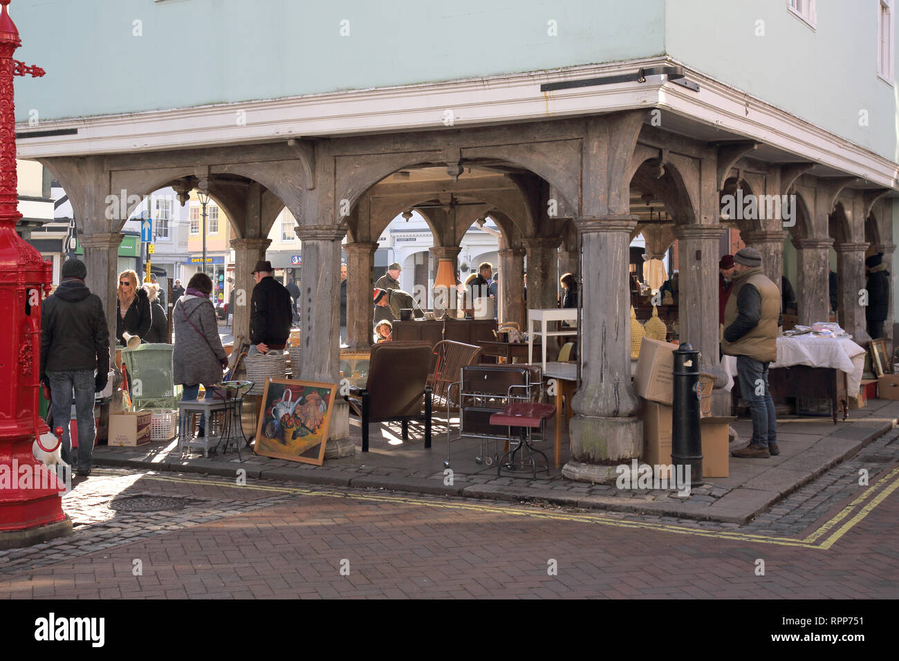 the historic market in faversham kent Stock Photo Alamy