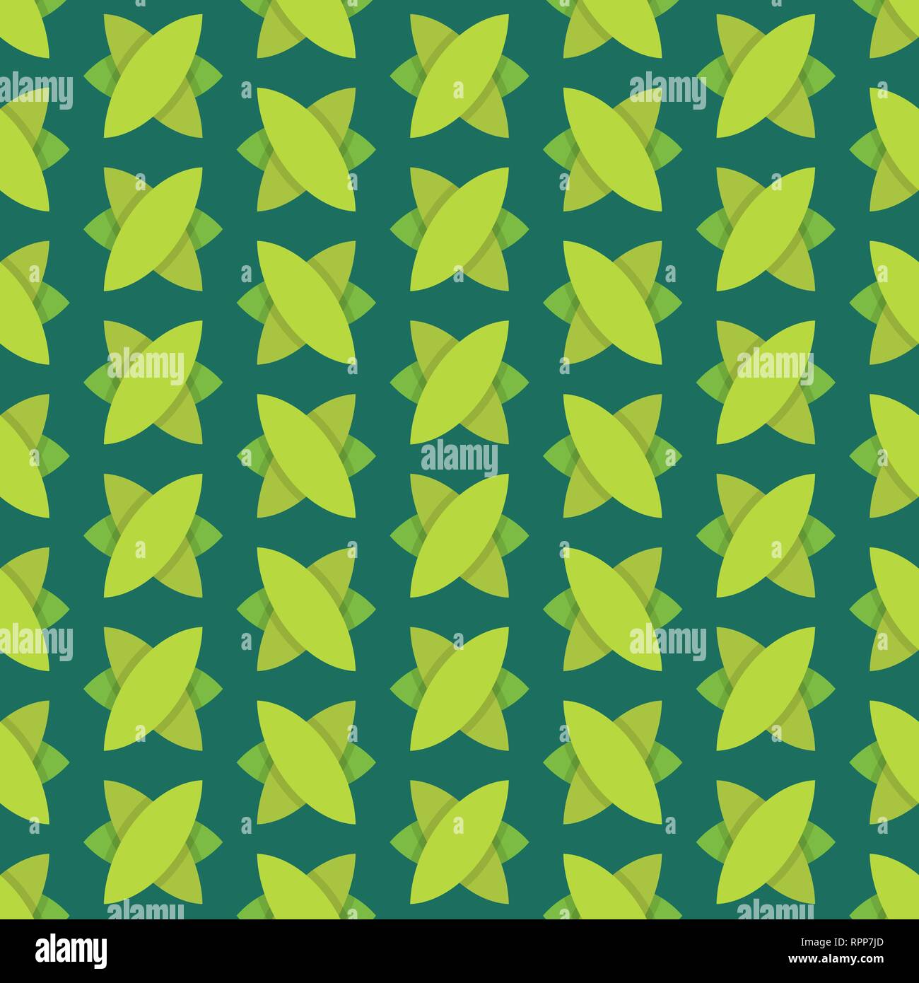 Vector Illustration. Seamless pattern with green leaves Stock Vector ...