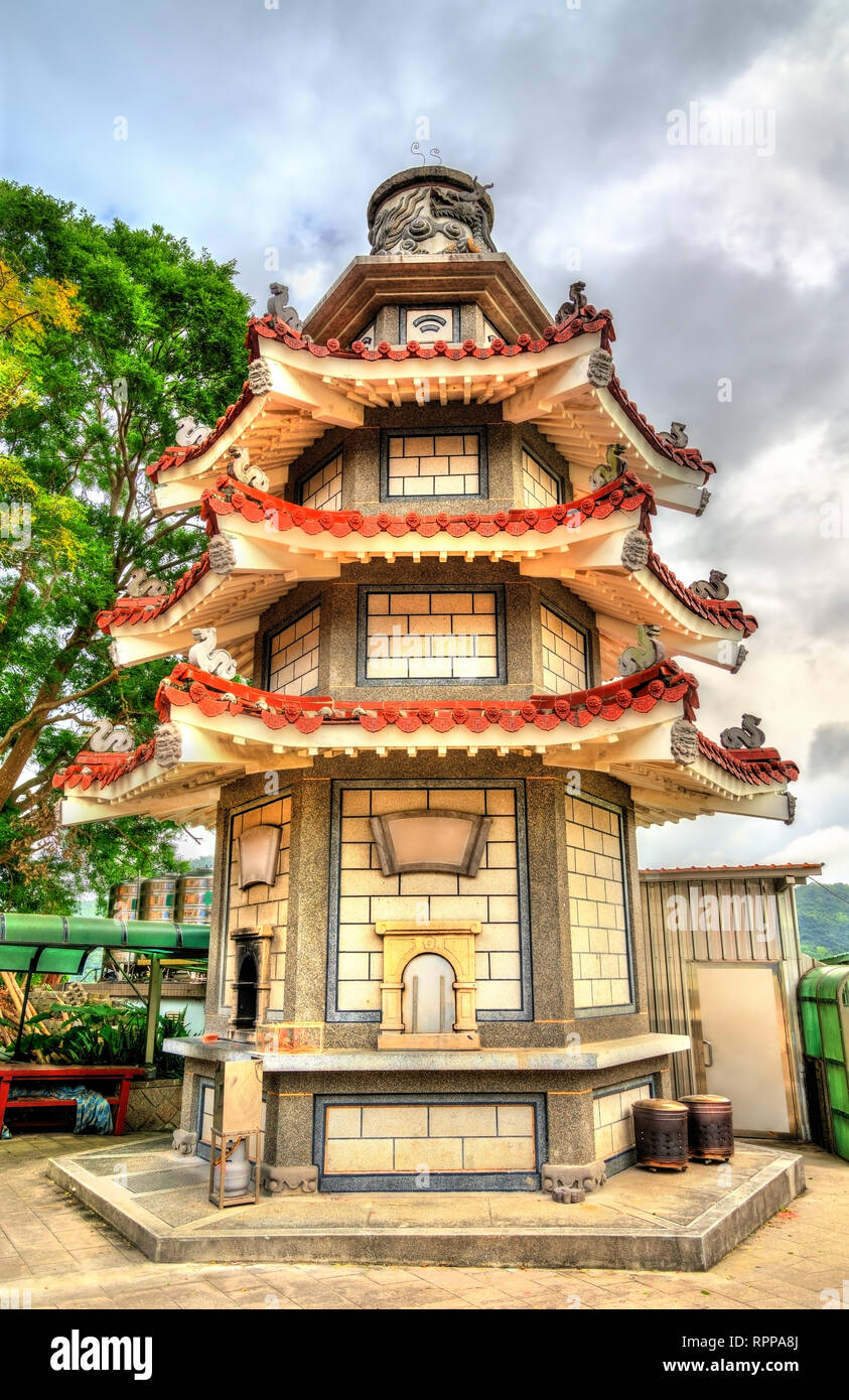 Zhishanyan Huiji Temple in Taipei, Taiwan Stock Photo